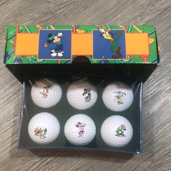 Disney NIB Six Character Vintage Golf Ball Collectors Set - Picture 1 of 9
